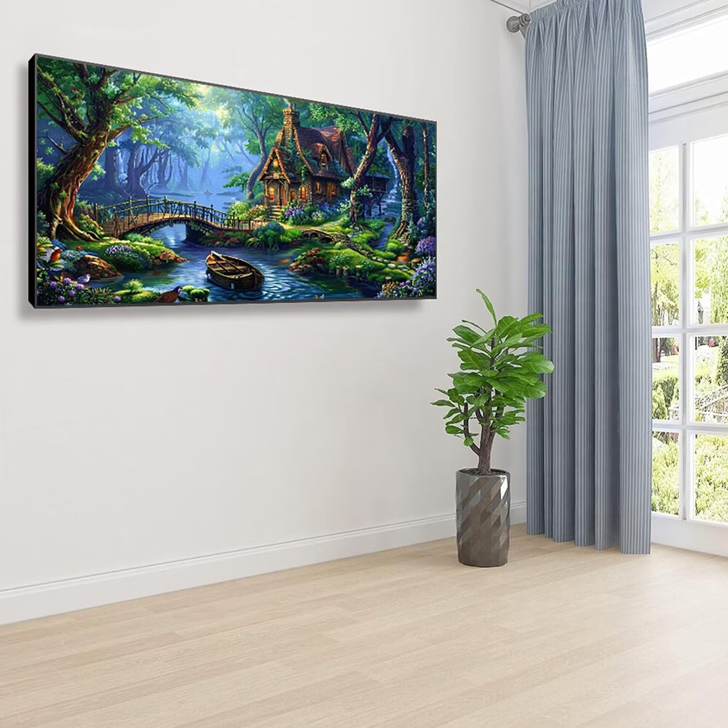 Amazon | ダイヤモンド アート 本屋 ダイヤモンドペインティング 風景